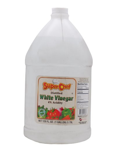 28022 - Super Chef White Vinegar 128 Fl. Oz. - ( Case of 4 ) - Box:  - Loc: H9