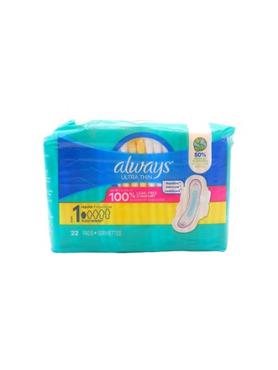 28068 - Always Ultra Thin Size 1 - 12 x 22's 03362 - Box:  - Loc: E1