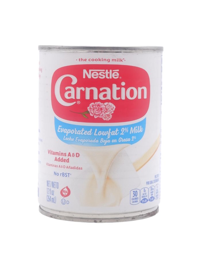28095 - Carnation Evaporated Milk Low Fat 2% - 24/12 fl. oz. - Box:  - Loc: G2