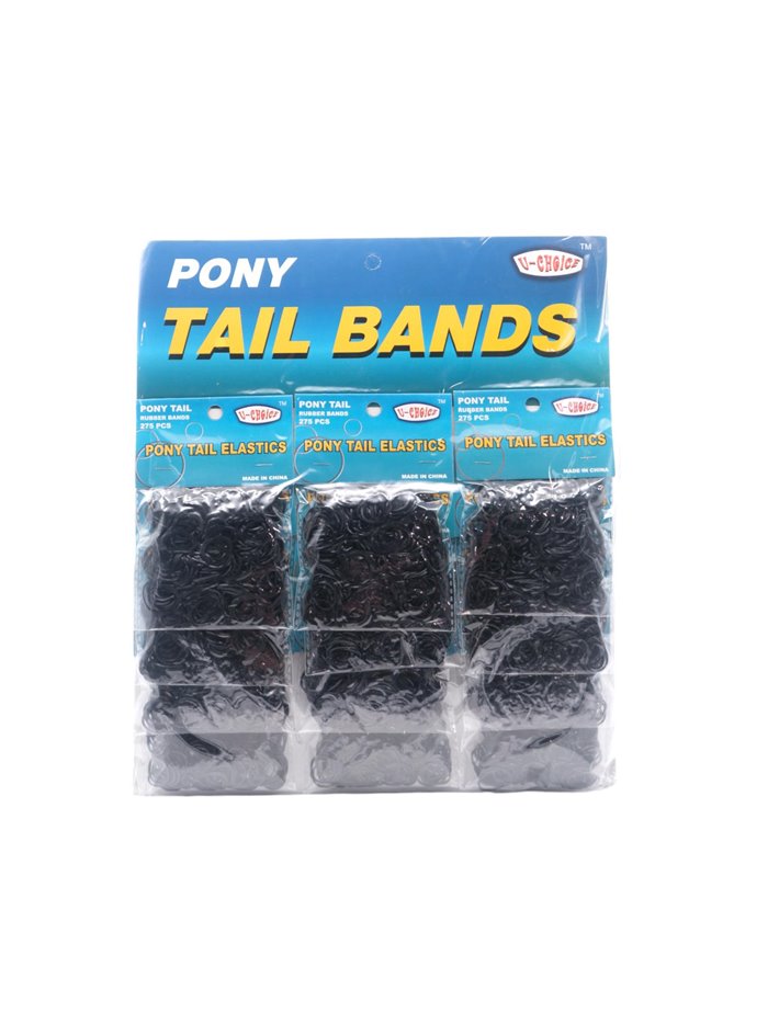 29640 - Pony Tail Bands - 275 Pcs (24 Pack) - Box:  - Loc: J5