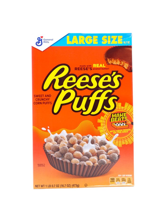 28118 - General Mills Reese's Puffs- 16.7 oz. (Case of 10) - Box:  - Loc: R3