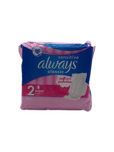 28172 - Always Classic Maxi Sensitive Size 2 - 12 x 9's 83746306 - Box:  - Loc: E3