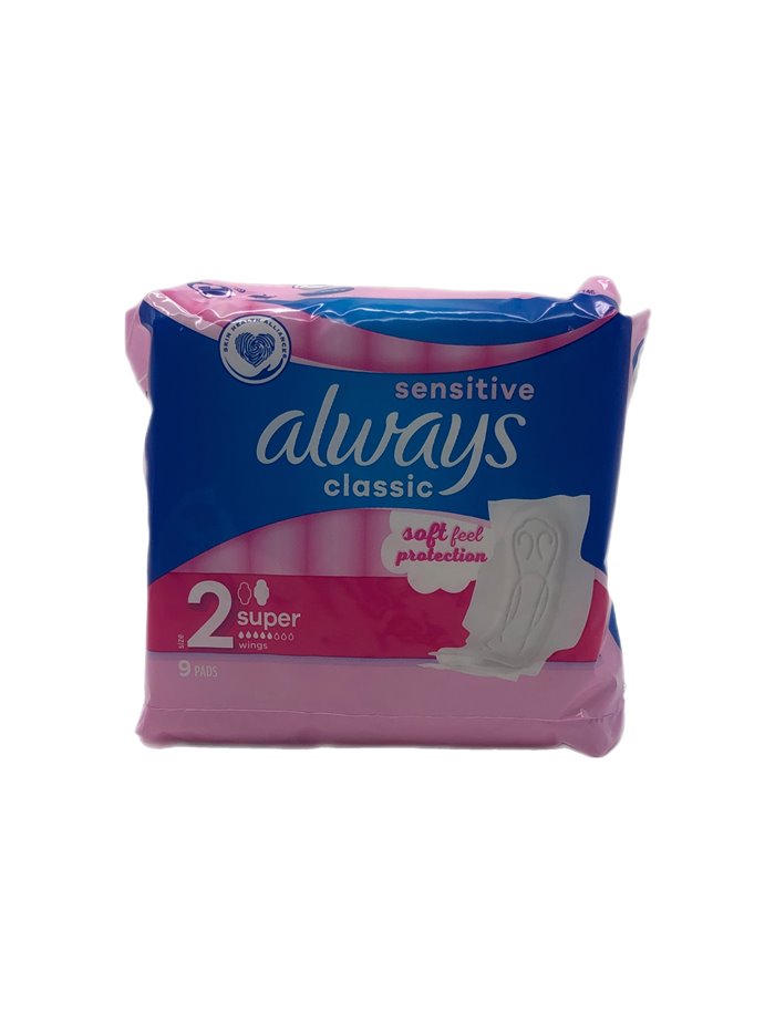 28172 - Always Classic Maxi Sensitive Size 2 - 12 x 9's 83746306 - Box:  - Loc: E3