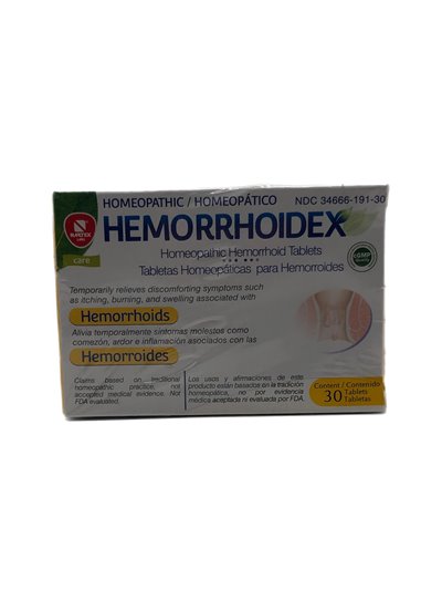 28201 - Hemorrhoidex Tablets 30ct - Box:  - Loc: K1