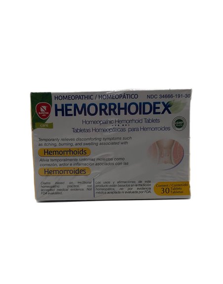 28201 - Hemorrhoidex Tablets 30ct - Box:  - Loc: K1