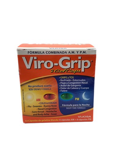 28241 - Viro - Grip Pastilla  AM / PM  12 cap - Box:  - Loc: K5-99