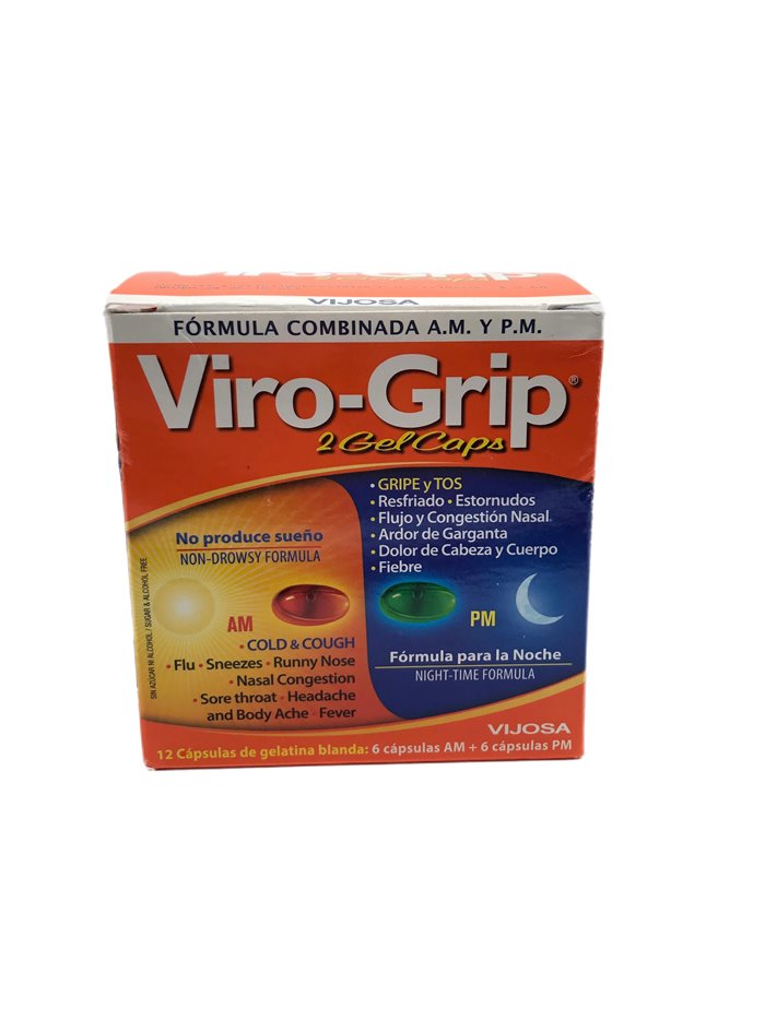28241 - Viro - Grip Pastilla  AM / PM  12 cap - Box:  - Loc: K5-99