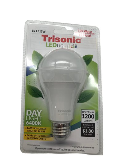 28247 - Trisonic Led Light 125Watts, 1200 Lumens - ( TS-LF15W ) - Box:  - Loc: B0