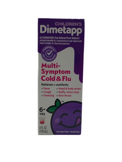 28260 - Dimetapp Children's Multi Symptom Cold & Flu - 4 fl. oz. - Box:  - Loc: K3