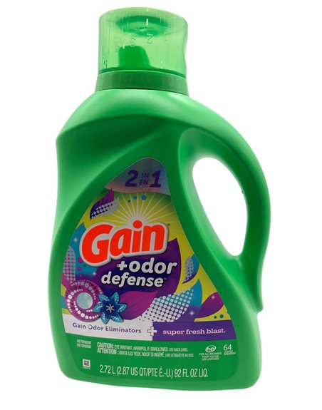 28301 - Gain Liquid Laundry Detergent, Super Fresh Blast /4 - 92 fl. oz. (024113) - Box:  - Loc: C2