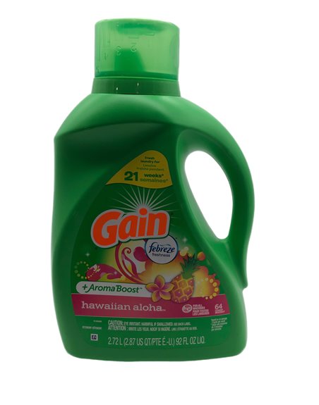 28302 - Gain Liquid Laundry Detergent, Hawaiian Aloha Blast /4 - 92 fl. oz. (78006) - Box:  - Loc: C2