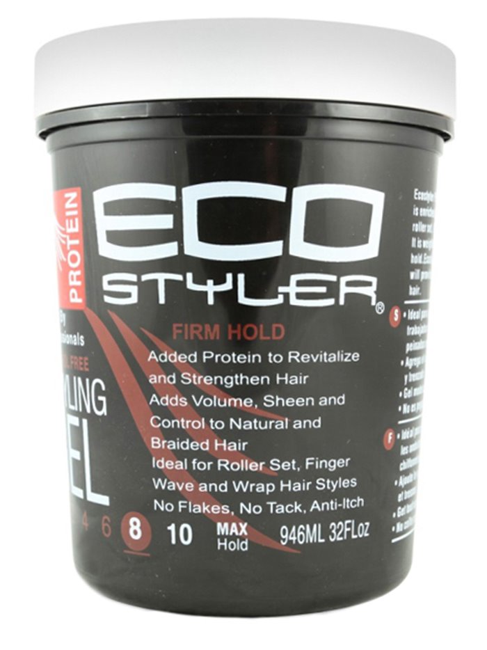 7677 - Eco Styling Gel Black - 32 oz. - Box:  - Loc: K10