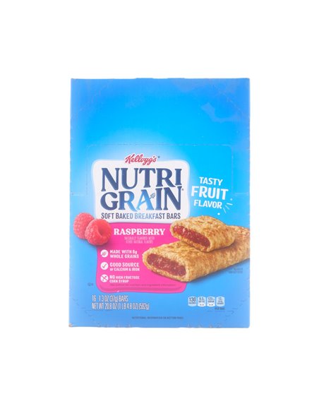 29849 - Nutri Grain Raspberry, 1.3 oz. - 16 Bars - Box:  - Loc: N7