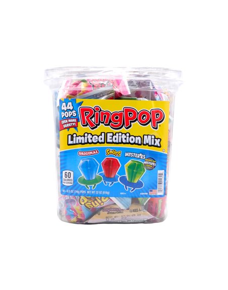 28310 - Ring Pop Sour Assorted Jar - 40ct - Box:  - Loc: L6