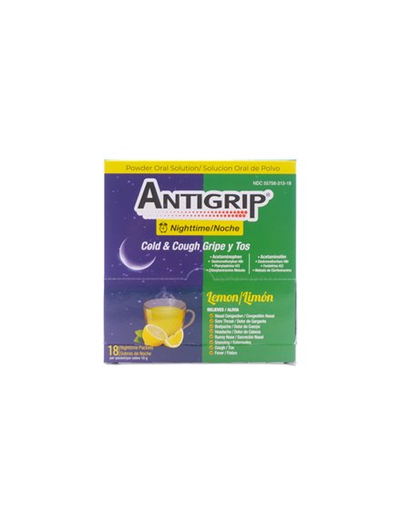 29868 - AntiGrip Tea Lemon Night Time- 18's - Box:  - Loc: 