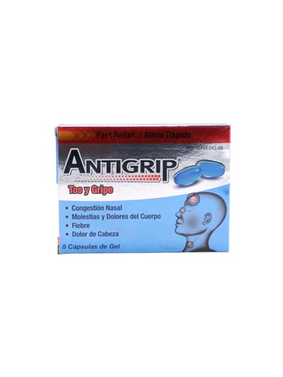 29871 - AntiGrip Tos y Gripe -  8 capsulas Gel - Box:  - Loc: 