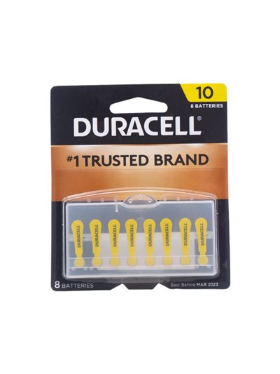 29890 - Duracell Hearing Aid Batteries 10 (1.45 Volt) - 8ct. (Pack of 6) - Box:  - Loc: J2