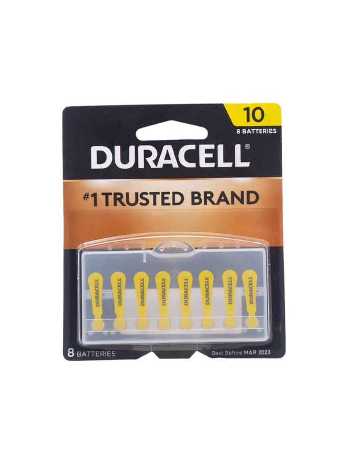 29890 - Duracell Hearing Aid Batteries 10 (1.45 Volt) - 8ct. (Pack of 6) - Box:  - Loc: J2