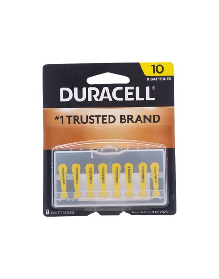 29890 - Duracell Hearing Aid Batteries 10 (1.45 Volt) - 8ct. (Pack of 6) - Box:  - Loc: J2