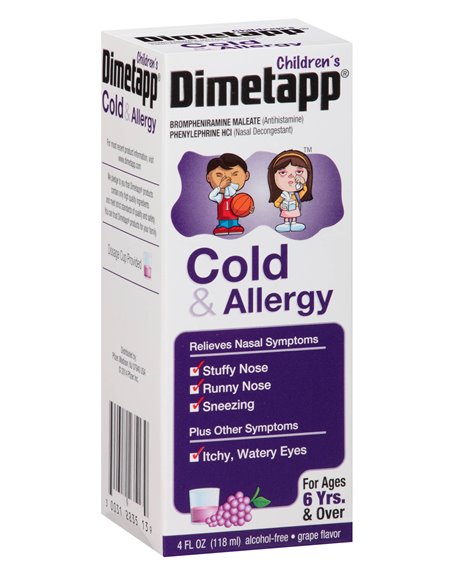 7716 - Dimetapp Children's Cold & Allergy - 4 fl. oz. - Box:  - Loc: K3
