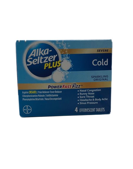 28373 - Alka - Seltzer Plus Cold (Power Fast Fizz) - 4ct. (88311019) - Box:  - Loc: K1