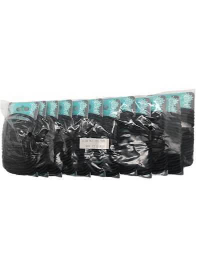 28386 - 18pcs No Metal Elastic Black - 05-309 - Box:  - Loc: J5