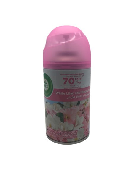 28411 - Air Wick Freshmatic Refill Can, White Lilac & Magnolia - 250ml. (Case of 6) - Box:  - Loc: I6