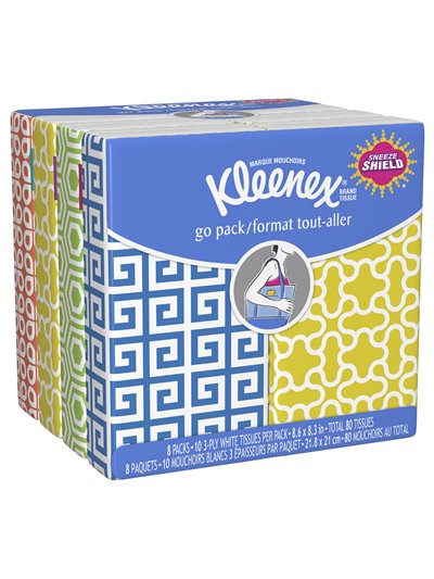 7860 - Kleenex Pocket Tissue - 8 Pack - Box:  - Loc: J4