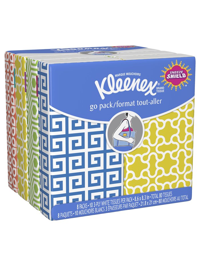 7860 - Kleenex Pocket Tissue - 8 Pack - Box:  - Loc: J4