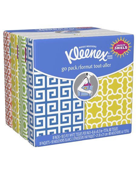 7860 - Kleenex Pocket Tissue - 8 Pack - Box:  - Loc: J4