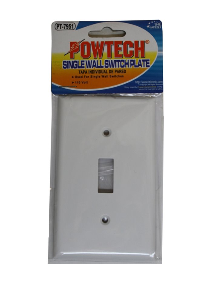 8028 - Powtech Single Wall Switch Plate (PT-7951) - Box:  - Loc: A1
