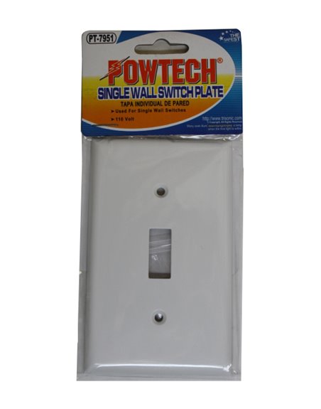 8028 - Powtech Single Wall Switch Plate (PT-7951) - Box:  - Loc: A1