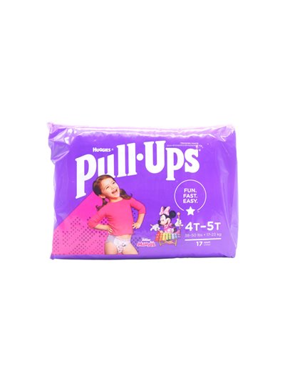 30076 - Huggies Girl Diapers Pull-Ups  - Size 4T-5T  (Case of 4/17's) - Box:  - Loc: L8