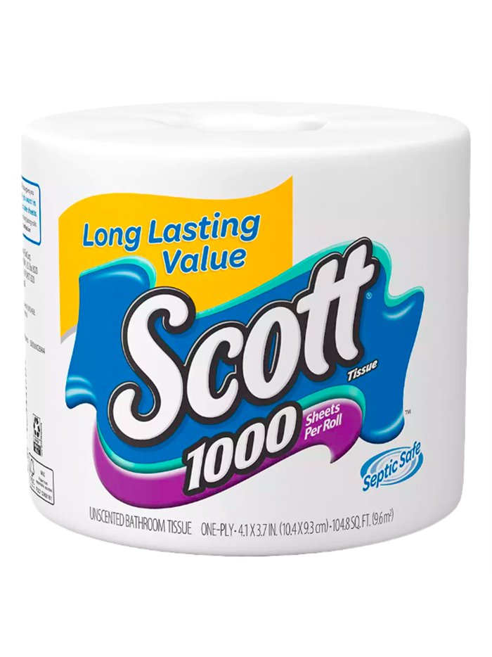 9365 - Scott Bath Tissue, 1000 Sheets - 36 Rolls - Box:  - Loc: A9