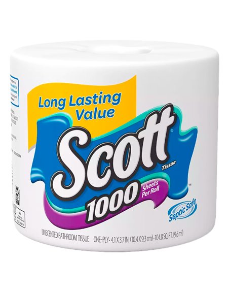 9365 - Scott Bath Tissue, 1000 Sheets - 36 Rolls - Box:  - Loc: A9