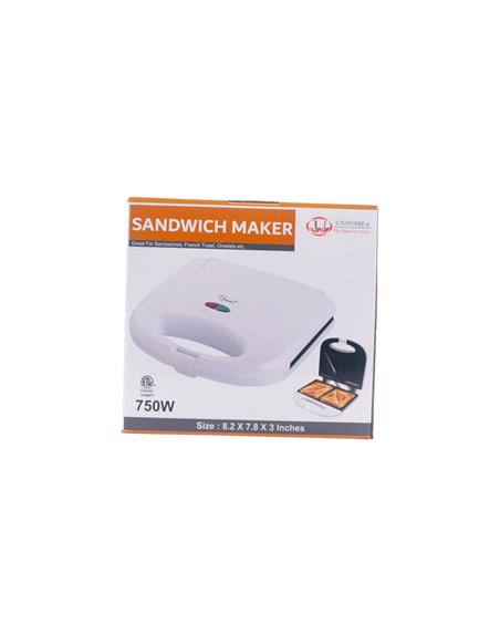 28615 - Uniware Sandwich Maker. 750Watt - 8.2x7.8x3". [8761] - Box:  - Loc: J11