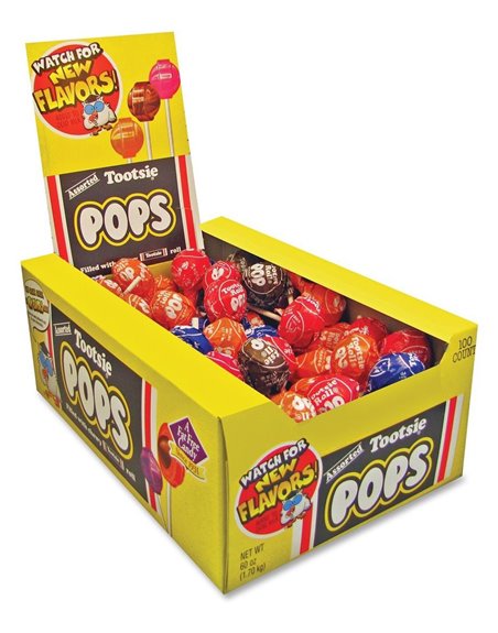 8159 - Tootsie Pops - 100ct - Box:  - Loc: L2