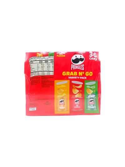 34369 - Pringles Variety Chips - 1.3 oz. (36 Pack) - Box:  - Loc: N4