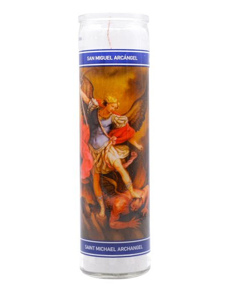 30219 - Candle St. Michael Archangel (White) - (Case of 12) - Box:  - Loc: A9
