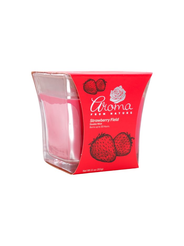 30246 - Aroma Candle Strawberry Field- 6/11 oz. (Case Of 6). 2455 - Box:  - Loc: H13