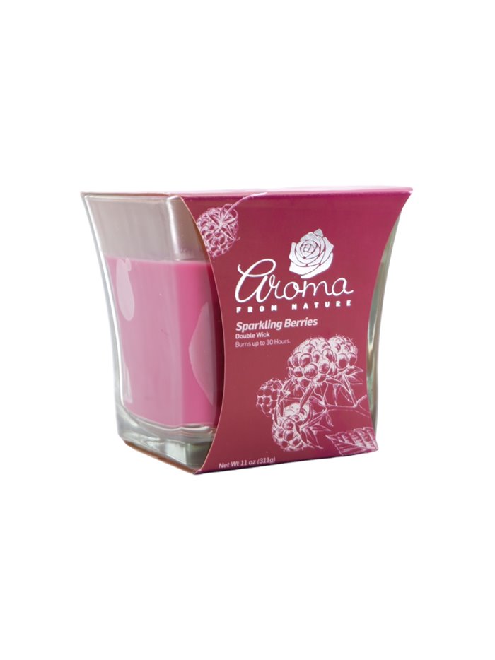 30255 - Aroma Candle Sparkling Berries,- 6/11 oz. (Case Of 6). 2487 - Box:  - Loc: H13