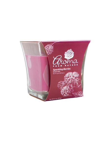 30255 - Aroma Candle Sparkling Berries,- 6/11 oz. (Case Of 6). 2487 - Box:  - Loc: H13