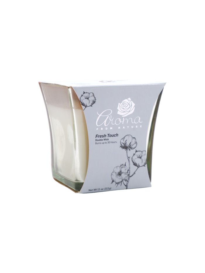 30256 - Aroma Candle Fresh Touch Linen,- 6/11 oz. (Case Of 6). 2468 - Box:  - Loc: H13