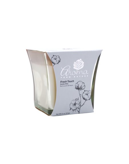 30256 - Aroma Candle Fresh Touch Linen,- 6/11 oz. (Case Of 6). 2468 - Box:  - Loc: H13