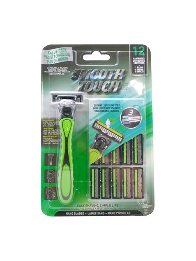 34506 - Smooth Touch. W/ 12 Cartridges + 1 Razor. - Box:  - Loc: L0