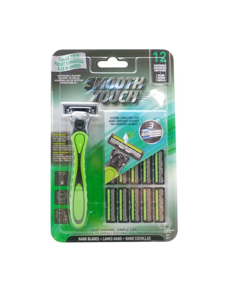 34506 - Smooth Touch. W/ 12 Cartridges + 1 Razor. - Box:  - Loc: L0