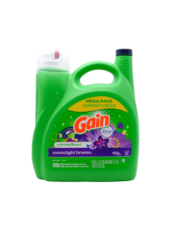 30267 - Gain Liquid Laundry Detergent, Moonlight Breeze - 154 fl. oz. (Case of 4) 77196 - Box:  - Loc: C1