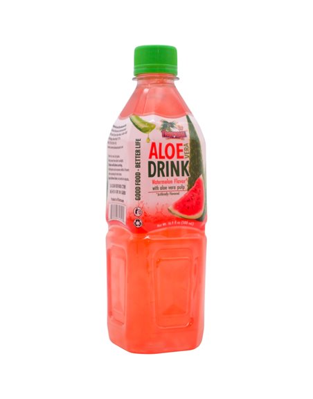 34547 - Tropique Aloe Vera Watermelon W/ Pulp Juice 16.9oz. (ase of 24) - Box:  - Loc: R11