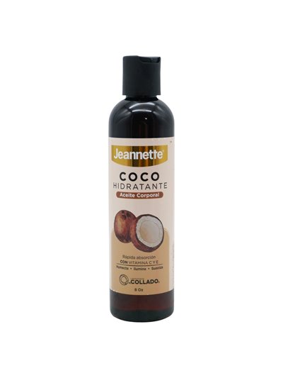 34552 - Jennette. Aceite De Coco ( Coconut Oil ) Humectante Corporal - 8 fl. oz. - Box:  - Loc: O3