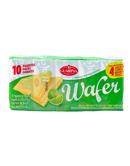 30319 - Guarina Wafer Lemon - 10 Pack/9.17 oz. - Box:  - Loc: N9
